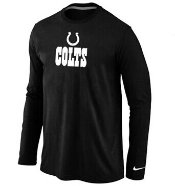 NEW Indianapolis Colts Authentic Logo Long Sleeve NFL T-Shirt Black NEW Indianapolis Colts Authentic Logo Long Sleeve NFL T-Shirt Black