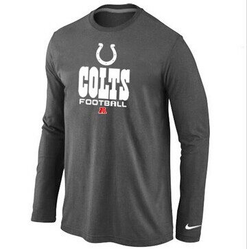 NEW Indianapolis Colts Critical Victory Long Sleeve NFL T-Shirt D-Grey NEW Indianapolis Colts Critical Victory Long Sleeve NFL T-Shirt D-Grey