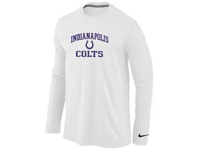 NEW Indianapolis Colts Heart & Soul Long Sleeve T-Shirt White
