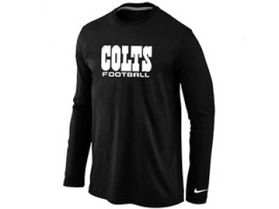 NEW Indianapolis Colts Logo Long Sleeve T-Shirt Black NEW Indianapolis Colts Logo Long Sleeve T-Shirt Black