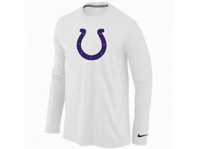NEW Indianapolis Colts Logo Long Sleeve T-Shirt WHITE NEW Indianapolis Colts Logo Long Sleeve T-Shirt WHITE