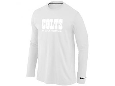 NEW Indianapolis Colts Logo Long Sleeve T-Shirt White NEW Indianapolis Colts Logo Long Sleeve T-Shirt White