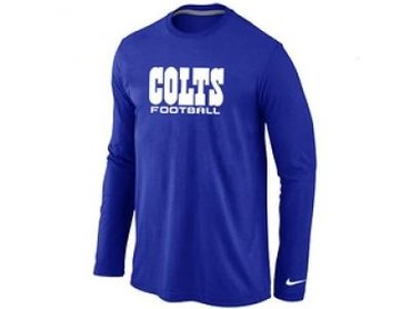 NEW Indianapolis Colts Logo Long Sleeve T-Shirt blue NEW Indianapolis Colts Logo Long Sleeve T-Shirt blue