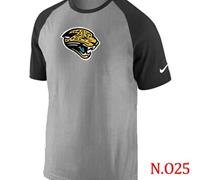 NEW Jacksonville Jaguars Ash Tri Big Play Raglan NFL T-Shirt Grey Black