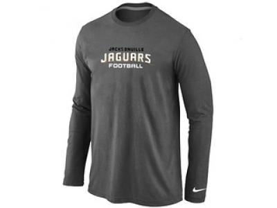 NEW Jacksonville Jaguars Authentic font Long Sleeve T-Shirt D.Grey NEW Jacksonville Jaguars Authentic font Long Sleeve T-Shirt D.Grey