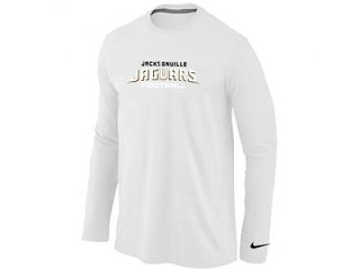 NEW Jacksonville Jaguars Authentic font Long Sleeve T-Shirt White NEW Jacksonville Jaguars Authentic font Long Sleeve T-Shirt White