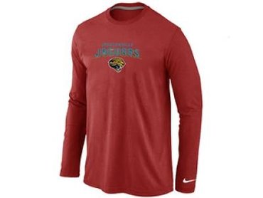 NEW Jacksonville Jaguars Heart & Soul Long Sleeve T-Shirt RED NEW Jacksonville Jaguars Heart & Soul Long Sleeve T-Shirt RED