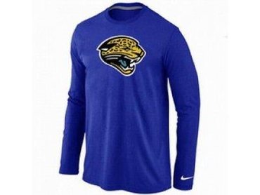 NEW Jacksonville Jaguars Logo Long Sleeve T-Shirt BLUE NEW Jacksonville Jaguars Logo Long Sleeve T-Shirt BLUE