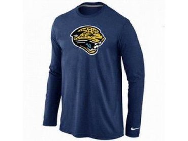 NEW Jacksonville Jaguars Logo Long Sleeve T-Shirt D.Blue NEW Jacksonville Jaguars Logo Long Sleeve T-Shirt D.Blue