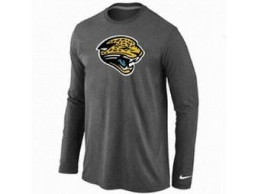 NEW Jacksonville Jaguars Logo Long Sleeve T-Shirt D.Grey NEW Jacksonville Jaguars Logo Long Sleeve T-Shirt D.Grey