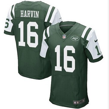 NEW Jets #16 Percy Harvin Green Team Color NFL Elite Jersey