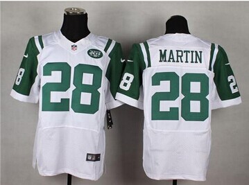 NEW Jets #28 Curtis Martin White NFL Elite Jersey