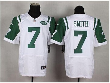 NEW Jets #7 Geno Smith White NFL Elite Jersey