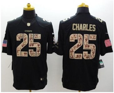 NEW Kansas City Chiefs #25 Jamaal Charles Black NFL Limited Salute to Service Jersey NEW Kansas City Chiefs #25 Jamaal Charles Black NFL Limited Salute to Service Jersey