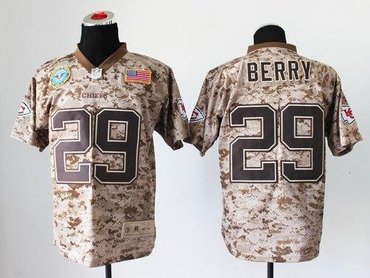 NEW Kansas City Chiefs #29 Eric Berry Camo NFL Elite USMC Jersey(USA)