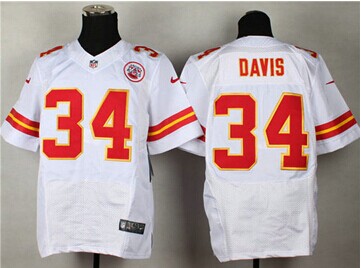 NEW Kansas City Chiefs #34 Knile Davis White Elite NFL Jersey NEW Kansas City Chiefs #34 Knile Davis White Elite NFL Jersey
