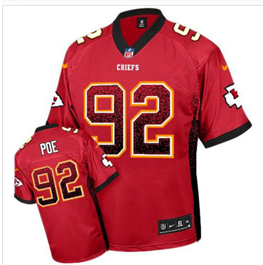 NEW Kansas City Chiefs #92 Dontari Poe Red Team Color Stitched NFL Elite Drift Fashion Jersey NEW Kansas City Chiefs #92 Dontari Poe Red Team Color Stitched NFL Elite Drift Fashion Jersey
