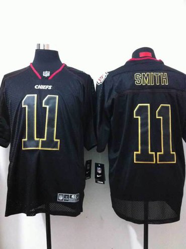 NEW Kansas City Chiefs 11 Alex Smith Black Light Out Elite NFL Jerseys NEW Kansas City Chiefs 11 Alex Smith Black Light Out Elite NFL Jerseys