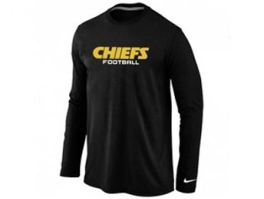 NEW Kansas City Chiefs Authentic font Long Sleeve T-Shirt Black NEW Kansas City Chiefs Authentic font Long Sleeve T-Shirt Black