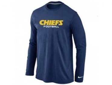 NEW Kansas City Chiefs Authentic font Long Sleeve T-Shirt D.Blue NEW Kansas City Chiefs Authentic font Long Sleeve T-Shirt D.Blue