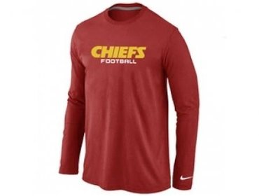 NEW Kansas City Chiefs Authentic font Long Sleeve T-Shirt Red NEW Kansas City Chiefs Authentic font Long Sleeve T-Shirt Red