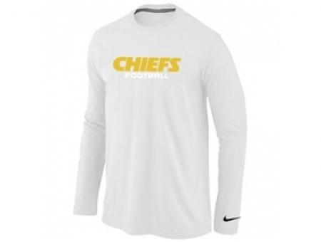 NEW Kansas City Chiefs Authentic font Long Sleeve T-Shirt White NEW Kansas City Chiefs Authentic font Long Sleeve T-Shirt White