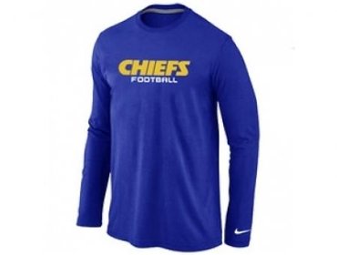 NEW Kansas City Chiefs Authentic font Long Sleeve T-Shirt blue NEW Kansas City Chiefs Authentic font Long Sleeve T-Shirt blue