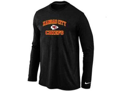 NEW Kansas City Chiefs Heart & Soul Long Sleeve T-Shirt Black NEW Kansas City Chiefs Heart & Soul Long Sleeve T-Shirt Black