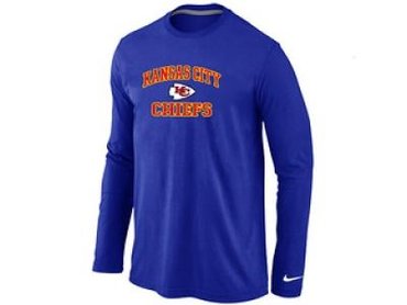 NEW Kansas City Chiefs Heart & Soul Long Sleeve T-Shirt Blue NEW Kansas City Chiefs Heart & Soul Long Sleeve T-Shirt Blue