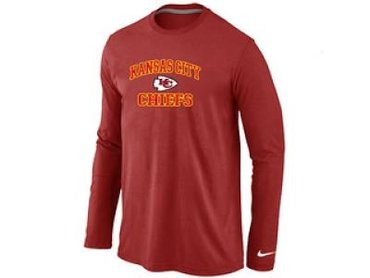 NEW Kansas City Chiefs Heart & Soul Long Sleeve T-Shirt RED NEW Kansas City Chiefs Heart & Soul Long Sleeve T-Shirt RED