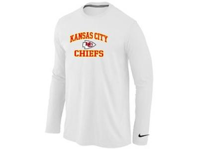 NEW Kansas City Chiefs Heart & Soul Long Sleeve T-Shirt White NEW Kansas City Chiefs Heart & Soul Long Sleeve T-Shirt White