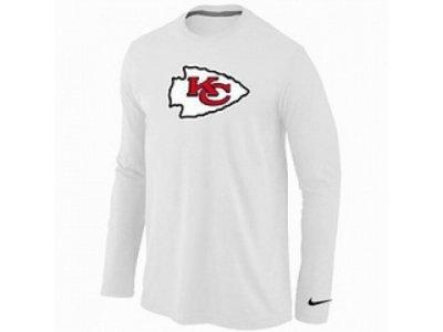 NEW Kansas City Chiefs Logo Long Sleeve T-Shirt WHITE NEW Kansas City Chiefs Logo Long Sleeve T-Shirt WHITE