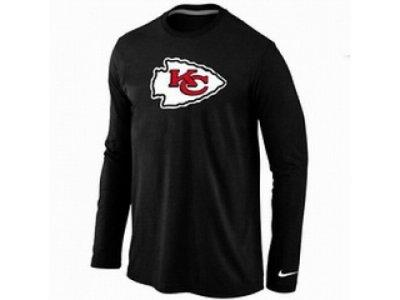 NEW Kansas City Chiefs Logo Long Sleeve T-Shirt black NEW Kansas City Chiefs Logo Long Sleeve T-Shirt black