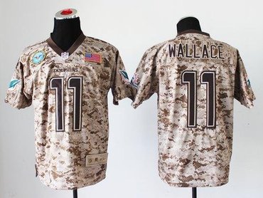NEW Miami Dolphins #11 Mike Wallace Camo NFL Elite USMC Jersey(USA) NEW Miami Dolphins #11 Mike Wallace Camo NFL Elite USMC Jersey(USA)
