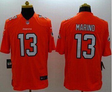 NEW Miami Dolphins #13 Dan Marino Orange Alternate NFL Limited Jersey NEW Miami Dolphins #13 Dan Marino Orange Alternate NFL Limited Jersey