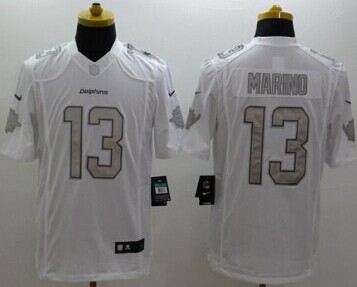 NEW Miami Dolphins #13 Dan Marino White NFL Limited Platinum Jersey NEW Miami Dolphins #13 Dan Marino White NFL Limited Platinum Jersey