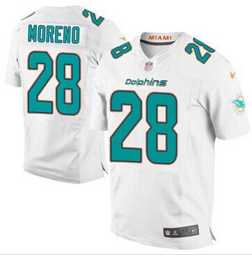 NEW Miami Dolphins #28 Knowshon Moreno White NFL New Elite Jersey