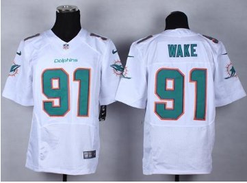 NEW Miami Dolphins #91 Cameron Wake White NFL New Elite Jersey NEW Miami Dolphins #91 Cameron Wake White NFL New Elite Jersey