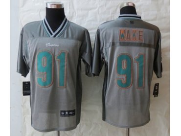 NEW Miami Dolphins #91 Wake Grey Jerseys(Vapor Elite) NEW Miami Dolphins #91 Wake Grey Jerseys(Vapor Elite)