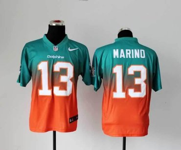 NEW Miami Dolphins 13 Dan Marino Green Orange Drift Fashion II Elite NFL Jerseys NEW Miami Dolphins 13 Dan Marino Green Orange Drift Fashion II Elite NFL Jerseys