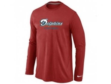 NEW Miami Dolphins Authentic font Long Sleeve T-Shirt Red NEW Miami Dolphins Authentic font Long Sleeve T-Shirt Red