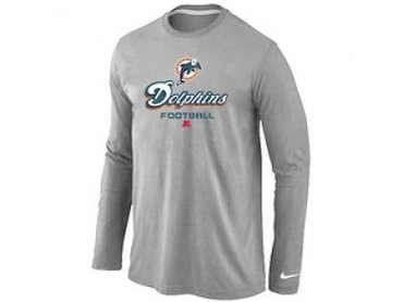 NEW Miami Dolphins Critical Victory Long Sleeve T-Shirt Grey NEW Miami Dolphins Critical Victory Long Sleeve T-Shirt Grey