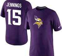 NEW Minnesota Vikings #15 Greg Jennings Name & Number T-Shirt Purple NEW Minnesota Vikings #15 Greg Jennings Name & Number T-Shirt Purple