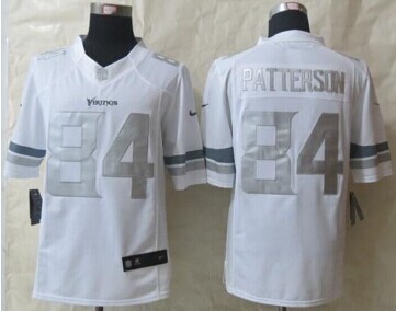 NEW Minnesota Vikings #84 Cordarrelle Patterson White NFL Limited Platinum Jersey NEW Minnesota Vikings #84 Cordarrelle Patterson White NFL Limited Platinum Jersey