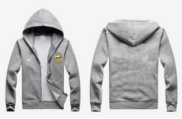 NEW Minnesota Vikings Authentic Logo Hoodie Grey NEW Minnesota Vikings Authentic Logo Hoodie Grey
