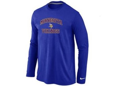 NEW Minnesota Vikings Heart & Soul Long Sleeve T-Shirt Blue