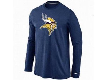 NEW Minnesota Vikings Logo Long Sleeve T-Shirt D.Blue NEW Minnesota Vikings Logo Long Sleeve T-Shirt D.Blue