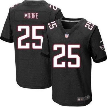 NEW NFL Atlanta Falcons 25 William Moore Black Jerseys (Elite)