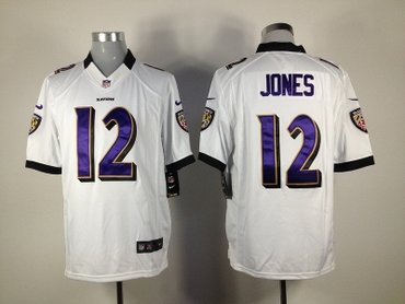 NEW NFL Baltimore Ravens 12 Jacoby Jones White Jerseys(Limited) NEW NFL Baltimore Ravens 12 Jacoby Jones White Jerseys(Limited)