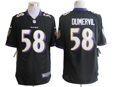 NEW NFL Baltimore Ravens 58 Elvis Dumervil Black Jerseys(Limited) NEW NFL Baltimore Ravens 58 Elvis Dumervil Black Jerseys(Limited)